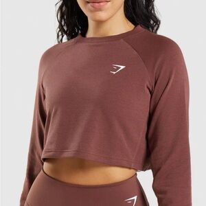 Gymshark Chocolate Brown Crop Top - Size M